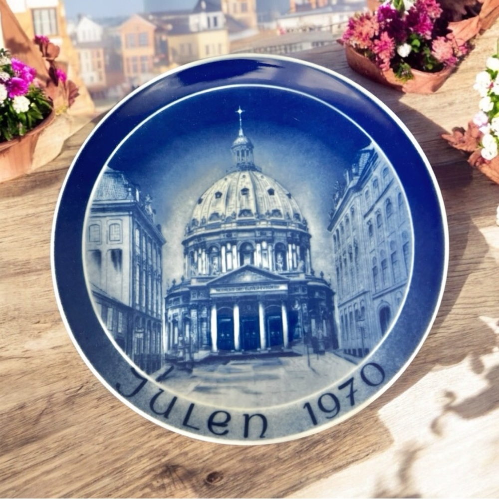 JULEN 1970 Marmorkirken Porcelain Plate The Marble Church Denmark Made In DE